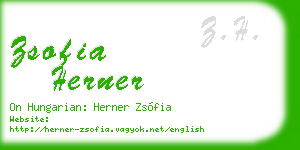 zsofia herner business card